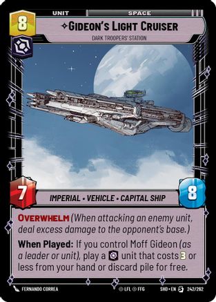Image of Gideon's Light Cruiser - Dark Troopers' Station (242/262) - Shadows of the Galaxy