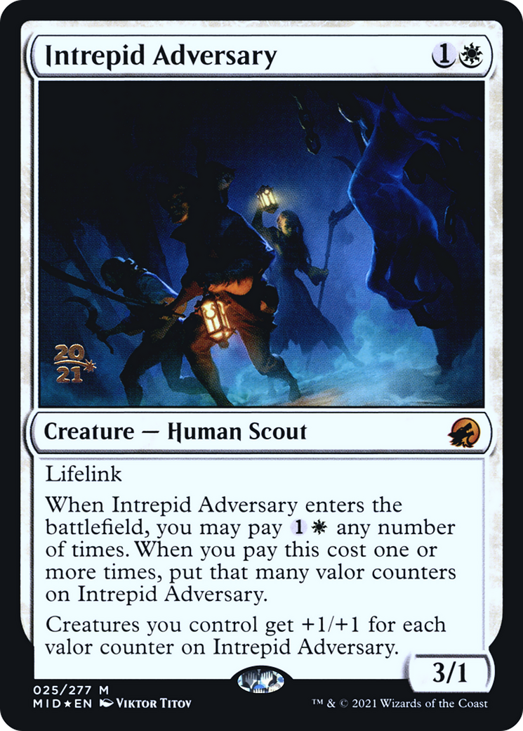 Image of Intrepid Adversary (PRE-025) - Innistrad: Midnight Hunt Promos Foil