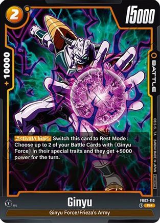 Image of Ginyu - FB02-110 (Tournament Pack 02) (FB02-110) - Tournament and Championship Promos Holofoil