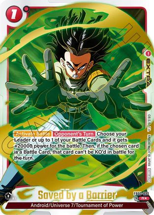 Image of Saved by a Barrier - FB02-033 (Championship Pack 01) (Gold) (FB02-033) - Tournament and Championship Promos Holofoil