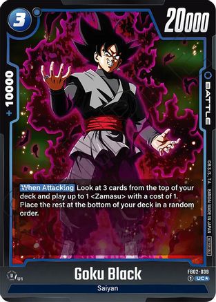 Image of Goku Black - FB02-039 (Championship Pack 01) (FB02-039) - Tournament and Championship Promos Holofoil