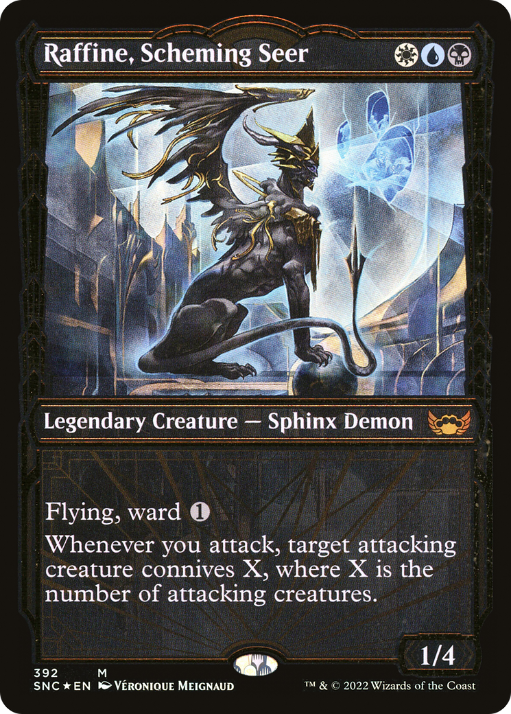 Image of Raffine, Scheming Seer (Gilded Foil) (SNC-392) - Streets of New Capenna: (Showcase) Foil