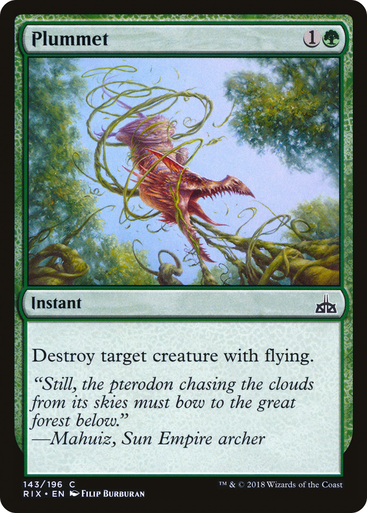Image of Plummet (RIX-143) - Rivals of Ixalan