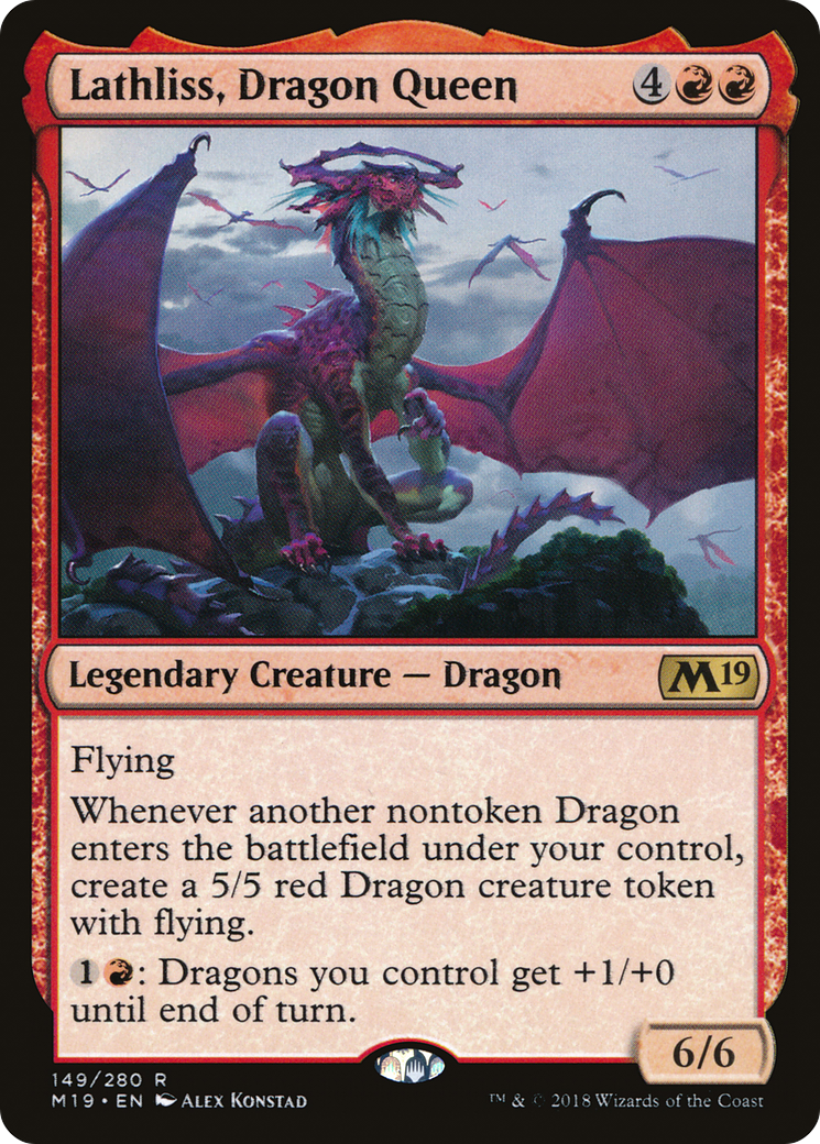 Image of Lathliss, Dragon Queen (M19-149) - Core Set 2019