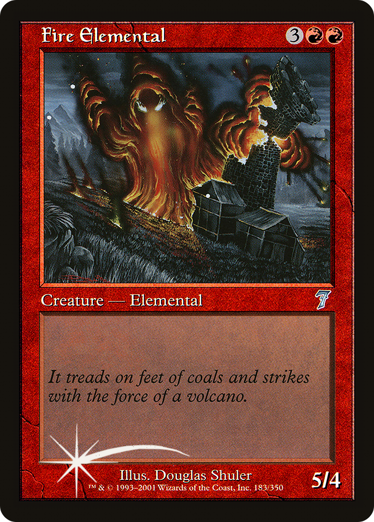 Image of Fire Elemental (7ED-183) - 7th Edition Foil
