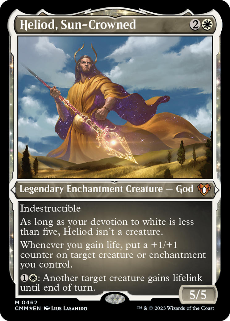 Image of Heliod, Sun-Crowned (CMM-462) - Commander Masters: (enchantment) Etched Foil