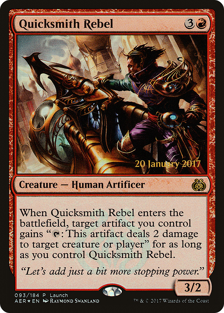 Image of Quicksmith Rebel (LARP-093) - Aether Revolt Promos Foil