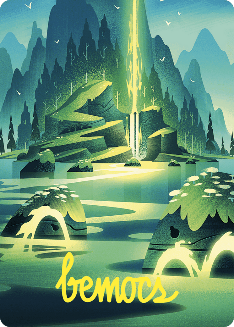 Image of Leyline of Abundance // Leyline of Abundance (AWOE-073) - Wilds of Eldraine Art Series (Borderless) Foil