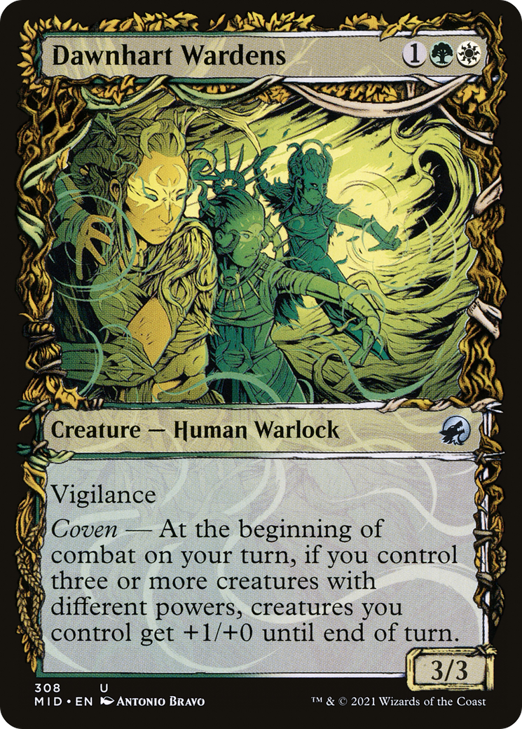 Image of Dawnhart Wardens (Showcase) (MID-308) - Innistrad: Midnight Hunt: (Showcase) Foil