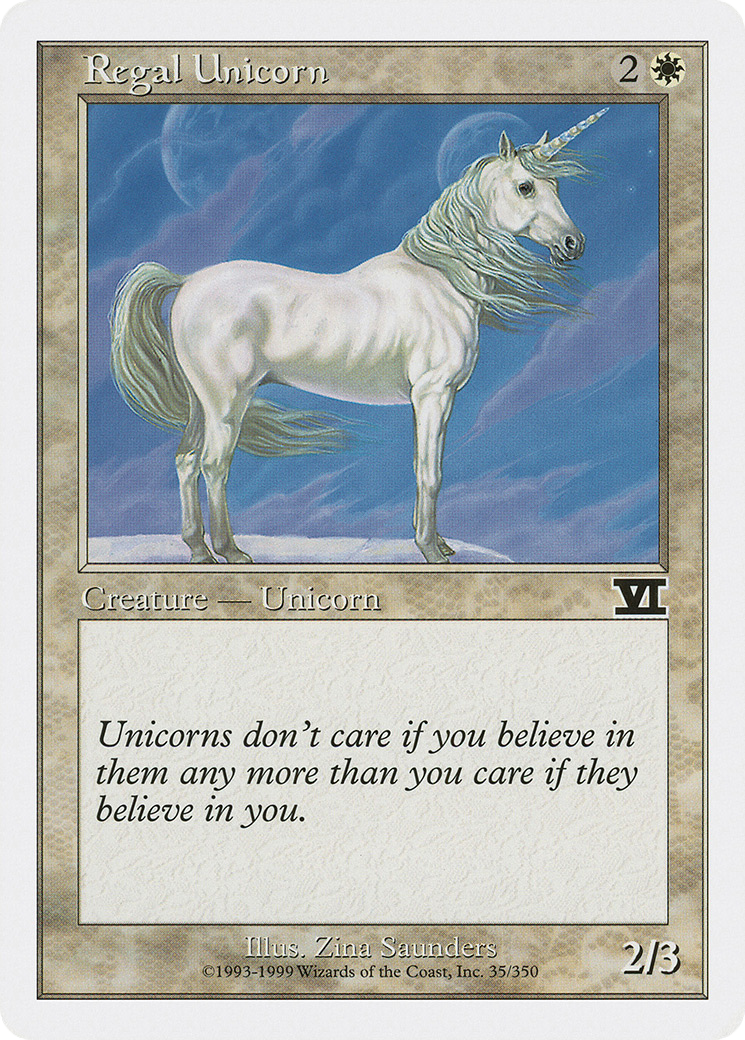 Image of Regal Unicorn (6ED-035) - Classic Sixth Edition