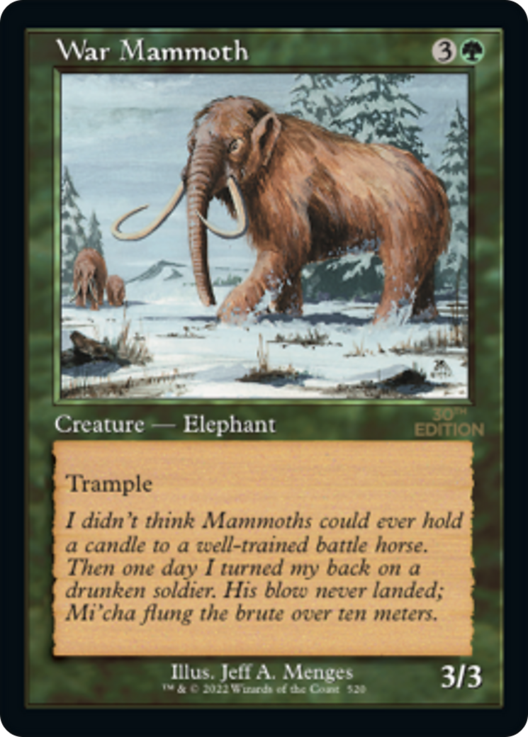 Image of War Mammoth (Retro Frame) (30A-520) - 30th Anniversary Edition