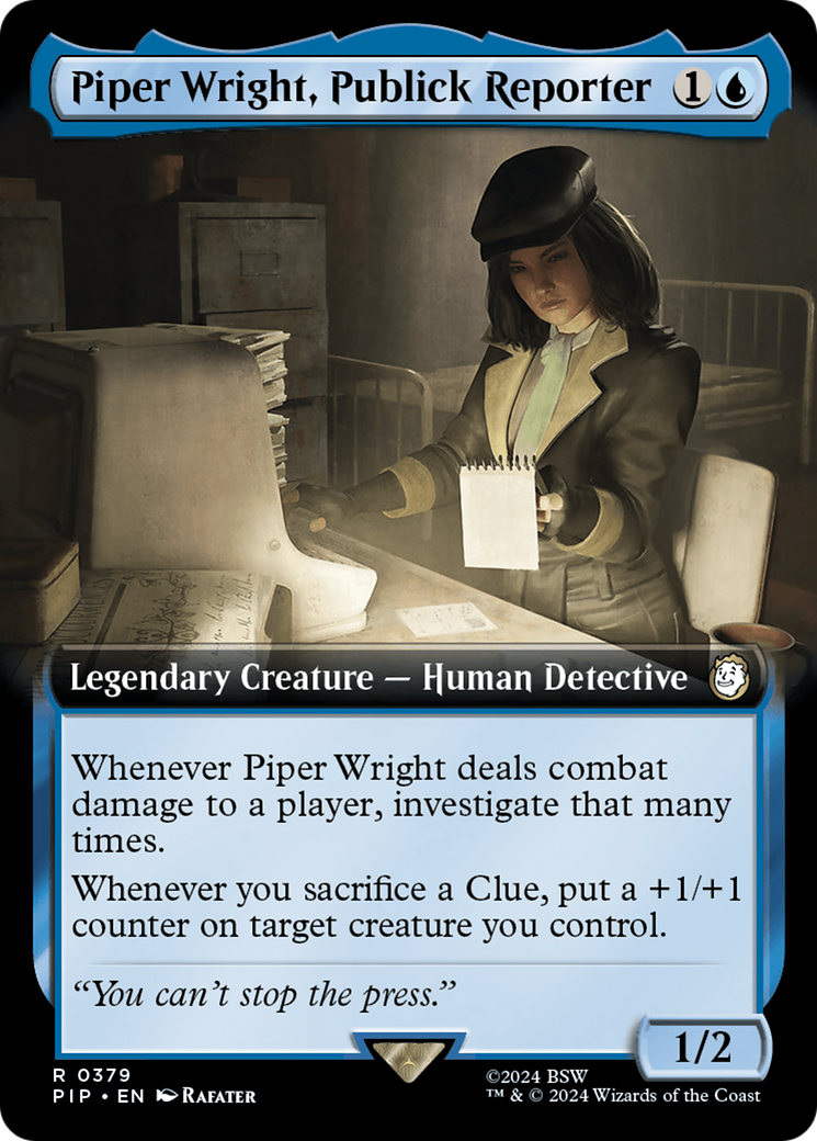 Image of Piper Wright, Publick Reporter (Extended Art) (PIP-379) - Fallout: (Extended Art)
