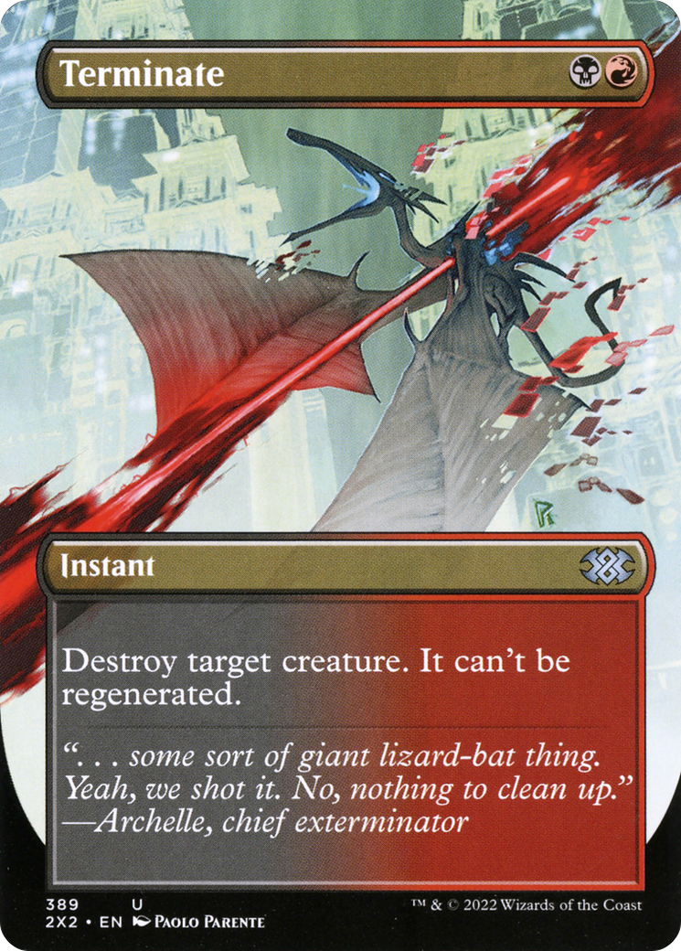 Image of Terminate (Borderless) (2X2-389) - Double Masters 2022 (Borderless)