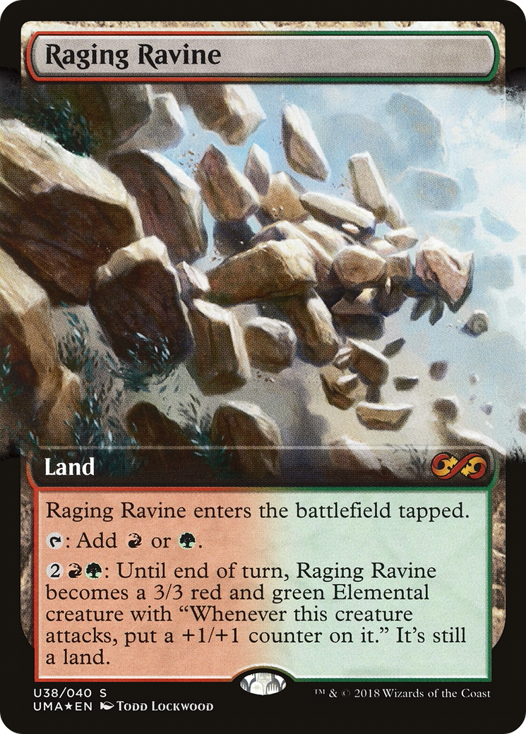 Image of Raging Ravine (UMA:BT-U38) - Ultimate Box Topper: (Extended Art) Foil