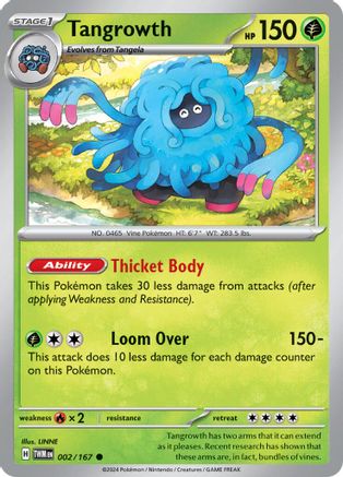 Image of Tangrowth 002/167  - Reverse Holofoil SV06 Twilight Masquerade - Common