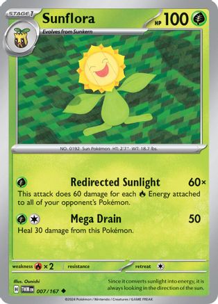 Image of Sunflora 007/167  SV06 Twilight Masquerade - Uncommon