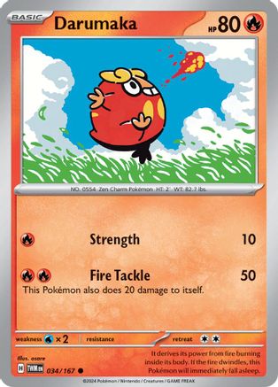 Image of Darumaka 034/167  - Reverse Holofoil SV06 Twilight Masquerade - Common