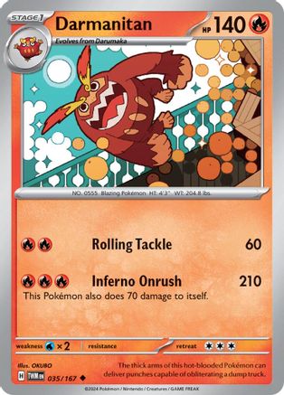 Image of Darmanitan 035/167  SV06 Twilight Masquerade - Uncommon