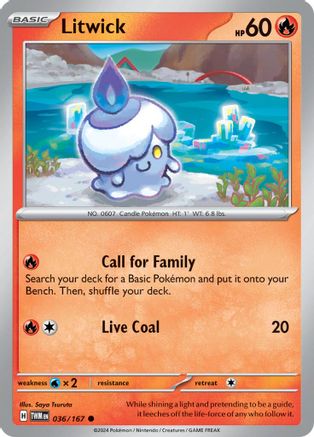 Image of Litwick 036/167  SV06 Twilight Masquerade - Common