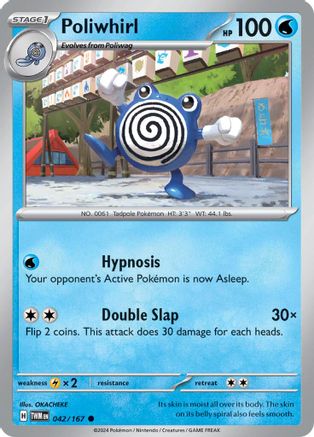 Image of Poliwhirl 042/167  SV06 Twilight Masquerade - Common