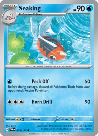 Image of Seaking 045/167  - Reverse Holofoil SV06 Twilight Masquerade - Common