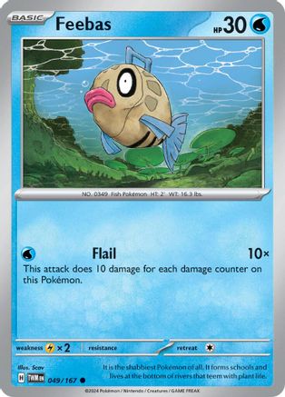 Image of Feebas 049/167  - Reverse Holofoil SV06 Twilight Masquerade - Common
