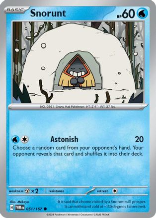 Image of Snorunt 051/167  SV06 Twilight Masquerade - Common