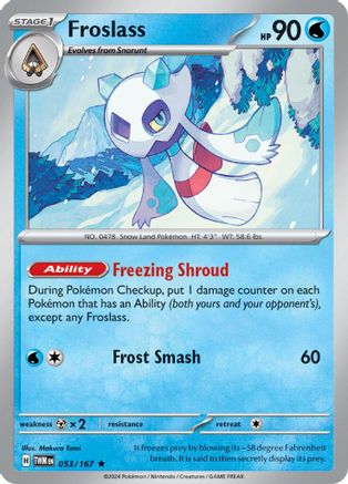 Image of Froslass 053/167  - Holofoil SV06 Twilight Masquerade - Rare