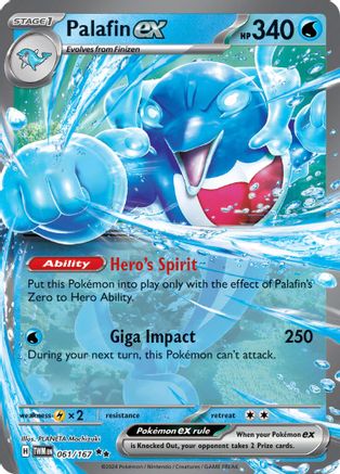 Image of Palafin ex 061/167  - Holofoil SV06 Twilight Masquerade - Double Rare