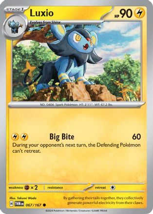 Image of Luxio 067/167  SV06 Twilight Masquerade - Common