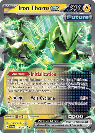 Image of Iron Thorns ex 077/167  - Holofoil SV06 Twilight Masquerade - Double Rare
