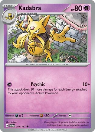 Image of Kadabra 081/167  SV06 Twilight Masquerade - Common