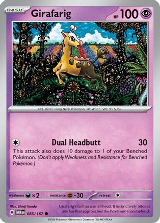 Image of Girafarig 083/167  SV06 Twilight Masquerade - Common