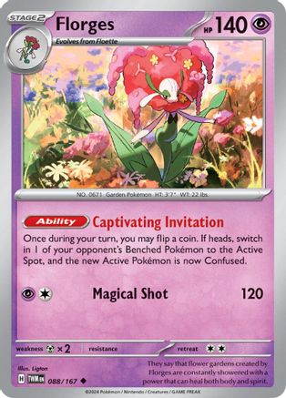 Image of Florges 088/167  SV06 Twilight Masquerade - Uncommon