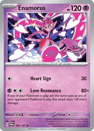 Image of Enamorus 093/167  - Reverse Holofoil SV06 Twilight Masquerade - Rare