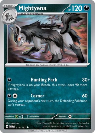 Image of Mightyena 114/167  SV06 Twilight Masquerade - Uncommon