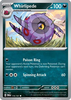 Image of Whirlipede 116/167  - Reverse Holofoil SV06 Twilight Masquerade - Common