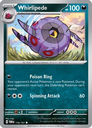 Image of Whirlipede 116/167  SV06 Twilight Masquerade - Common