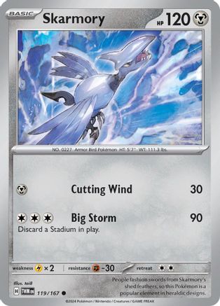 Image of Skarmory 119/167  SV06 Twilight Masquerade - Common