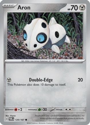 Image of Aron 120/167  - Reverse Holofoil SV06 Twilight Masquerade - Common