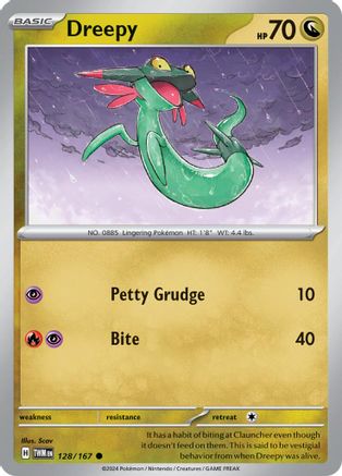 Image of Dreepy 128/167  - Reverse Holofoil SV06 Twilight Masquerade - Common