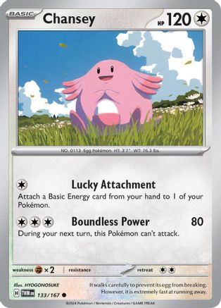 Image of Chansey 133/167  SV06 Twilight Masquerade - Common