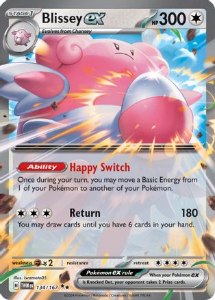 Image of Blissey ex 134/167  - Holofoil SV06 Twilight Masquerade - Double Rare