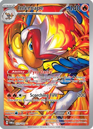 Image of Infernape 173/167  - Holofoil SV06 Twilight Masquerade - Illustration Rare