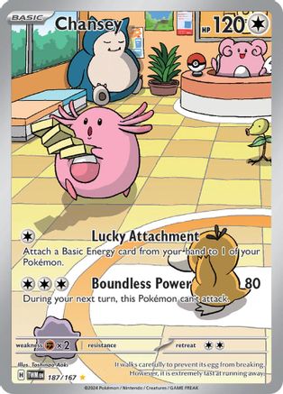 Image of Chansey 187/167  - Holofoil SV06 Twilight Masquerade - Illustration Rare