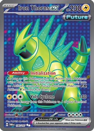 Image of Iron Thorns ex 196/167  - Holofoil SV06 Twilight Masquerade - Ultra Rare