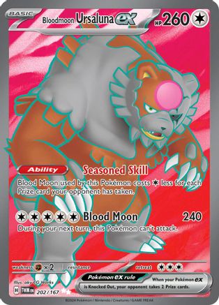 Image of Bloodmoon Ursaluna ex 202/167  - Holofoil SV06 Twilight Masquerade - Ultra Rare