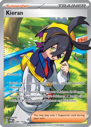 Image of Kieran 206/167  - Holofoil SV06 Twilight Masquerade - Ultra Rare