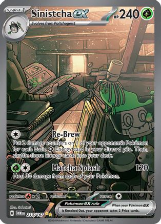 Image of Sinistcha ex 210/167  - Holofoil SV06 Twilight Masquerade - Special Illustration Rare