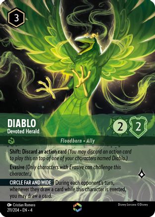 Image of Diablo - Devoted Herald (Enchanted) (211/204) - Ursulas Return Holofoil